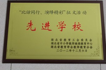 我校获得省比访征文活动“先进学校”称号